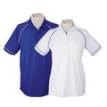 Men's or Ladies' Polo Shirt w/ Contrasting Sleeve & Cuff Trim - 25 Day Custom Overseas Express
